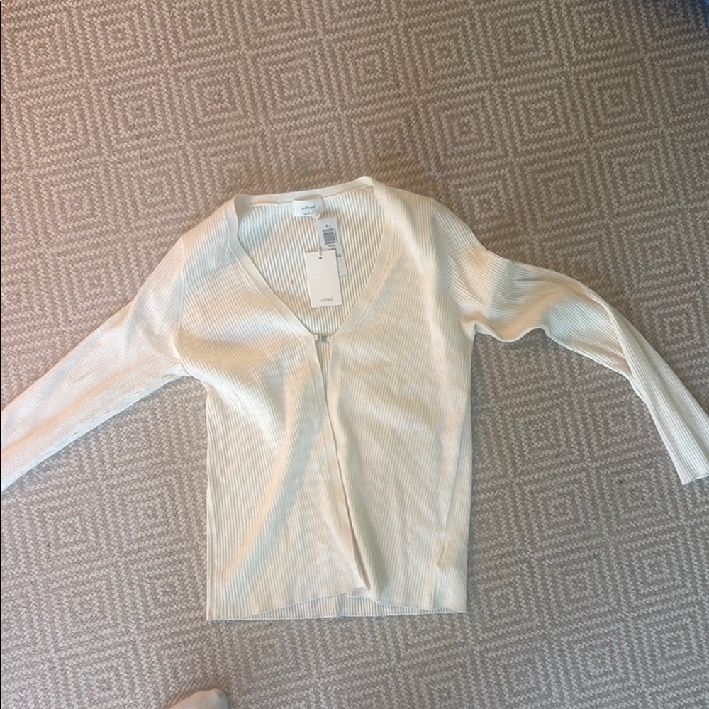 Aritzia Cream Knit Cardigan Sweater
